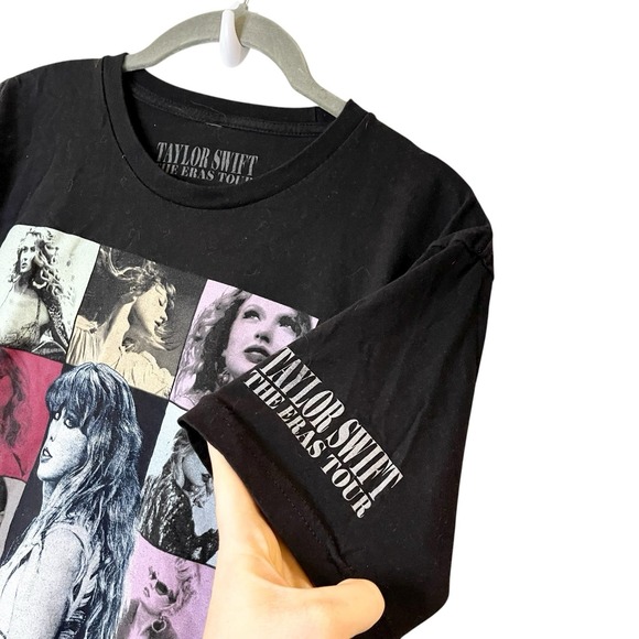 Taylor Swift The Eras Tour Women M Black Graphic T-Shirt 100% Cotton Authentic - Picture 4 of 5